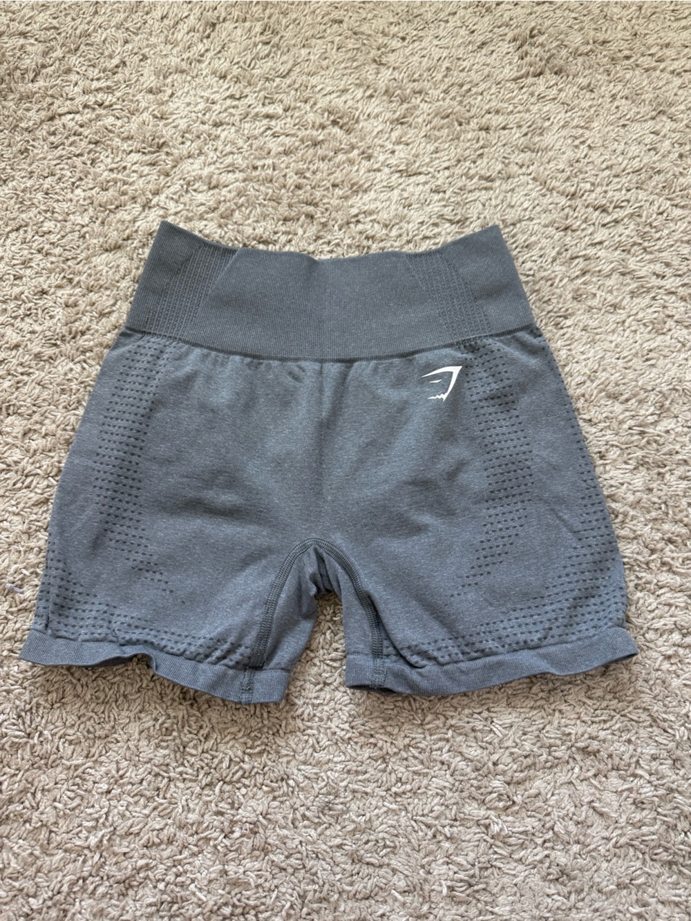 Gymshark Women's Gray Seamless High-Waist Bike Shorts Size Small